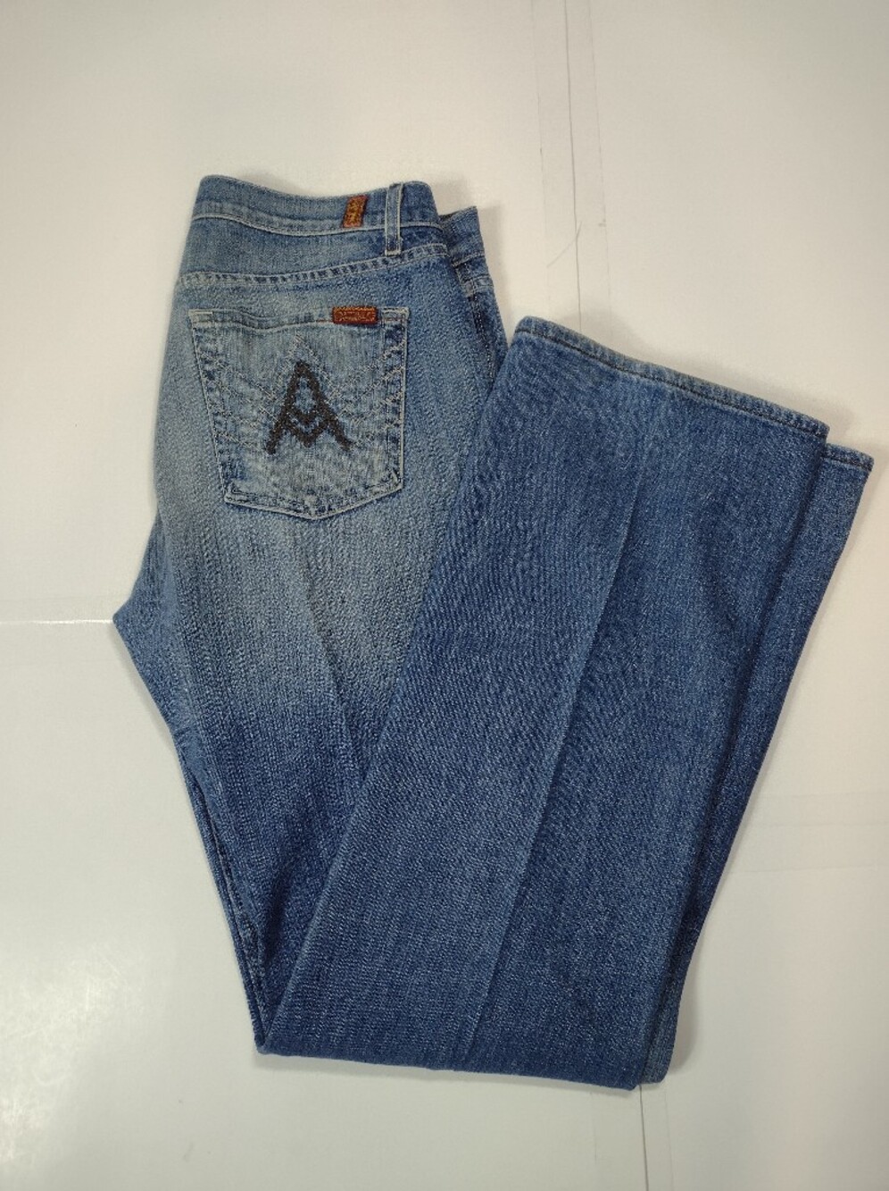 7 For All Men Kind t Blue Straight Leg Men's Jeans (33) - Picture 15 of 15